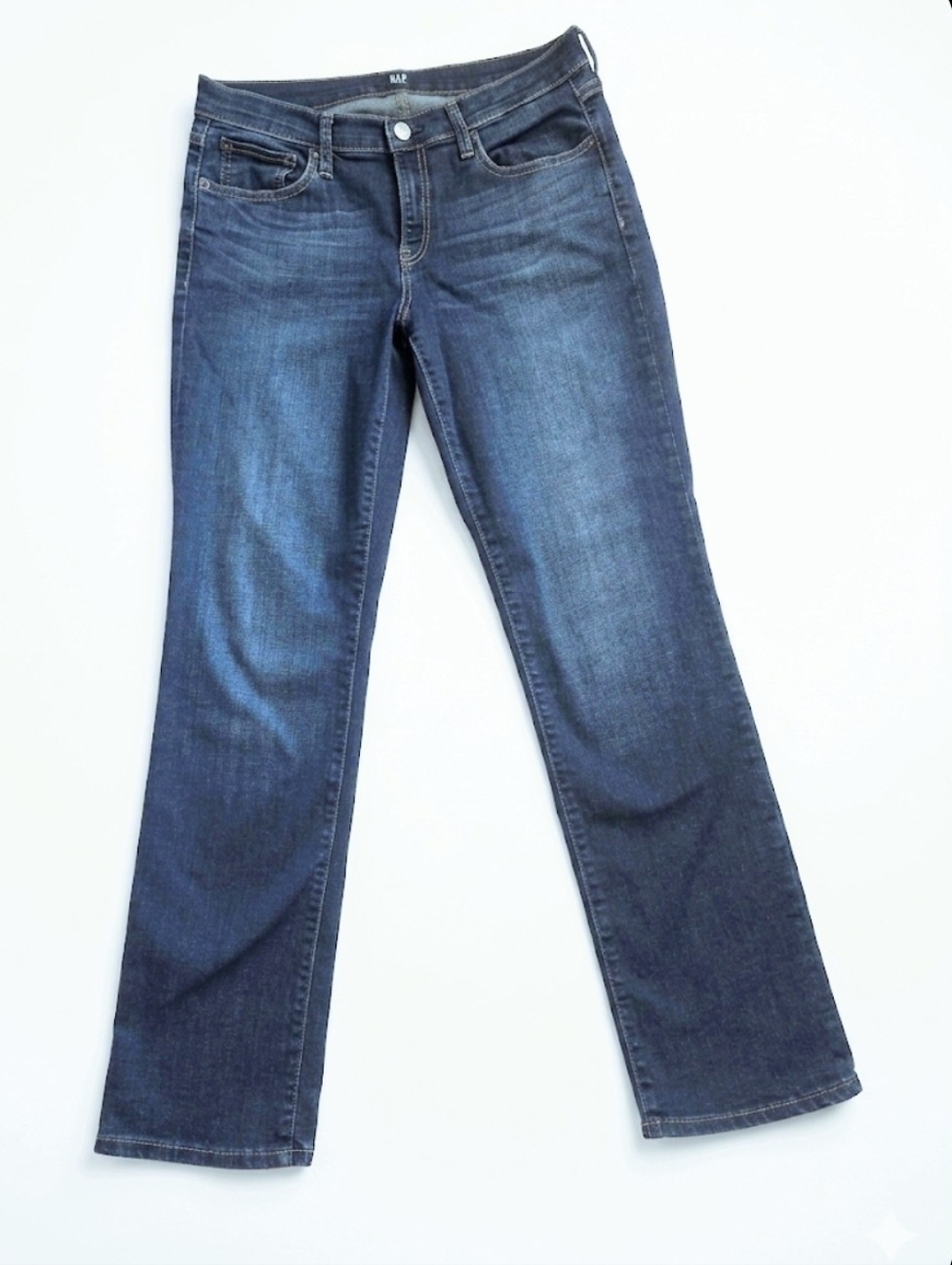 GAP Women's Dark Blue Classic Straight-Leg Jeans